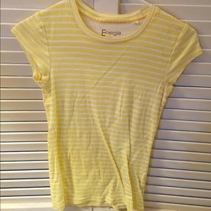 Yellow and white striped shirt