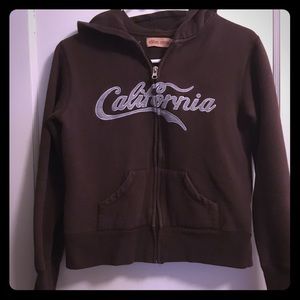 Brown California zip up hoody