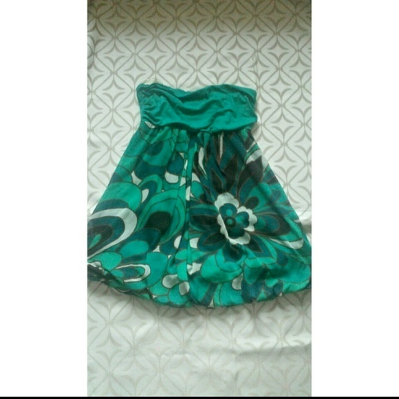 Strapless mini dress