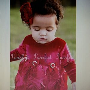 HAUTE BABY "PURRFECT" HOLIDAY S/S DRESS