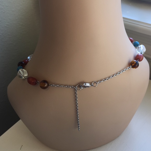 ✌️2 for $10/NWOT Jewel-Toned Necklace w/Matching Earrings - Picture 4 of 4