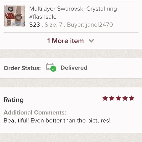 🤑 FLASHSALE! 🤑Swarovski Crystal ring - Picture 3 of 3