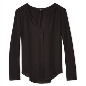 Black silk blouse
