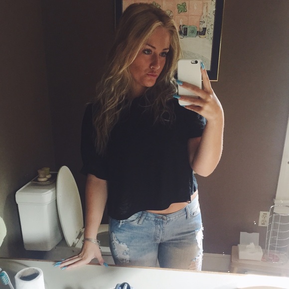 Black ripped shirt