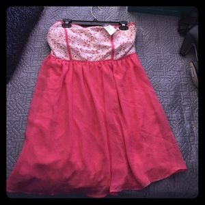 Rue 21 XL strapless dress CORAL new with tags