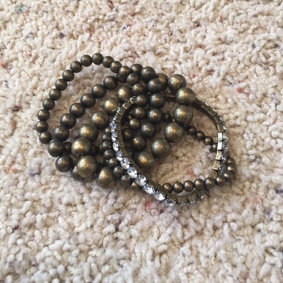 ✌️2 for $10/Express Five Interlocking Bronze Bracelets - Picture 1 of 2