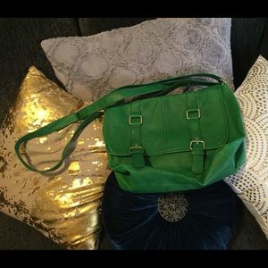 Green messenger bag