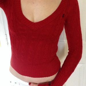 ABERCROMBIE Sexy Vneck Sweater, Medium (fits XS-S)