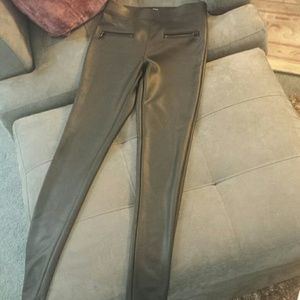 EXPRESS scuba faux leather leggings (scuba style)
