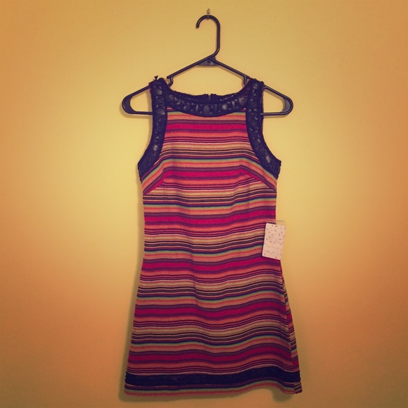 Free People Multi Colored Striped Mini Dress
