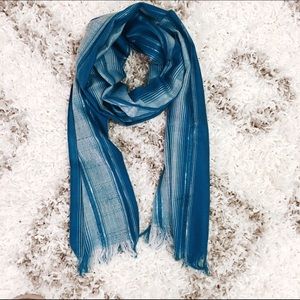 Peruvian Aqua Blue Scarf Wrap Pashmina