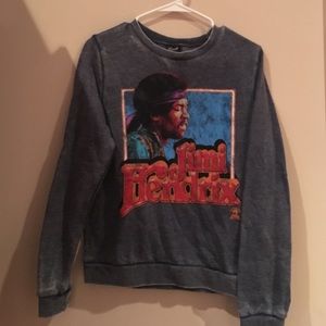 Acid washed Jimi Hendrix crew neck