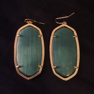 Emerald green Kendra Scott Danielle earrings