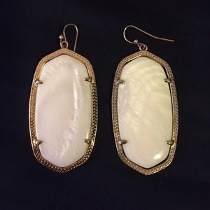 White Kendra Scott Danielle earrings