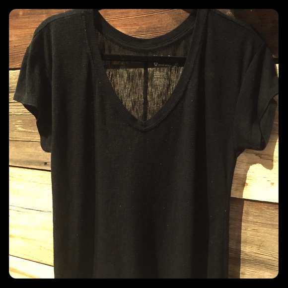 Oversized deep v-neck