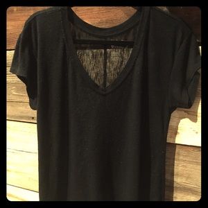 Oversized deep v-neck