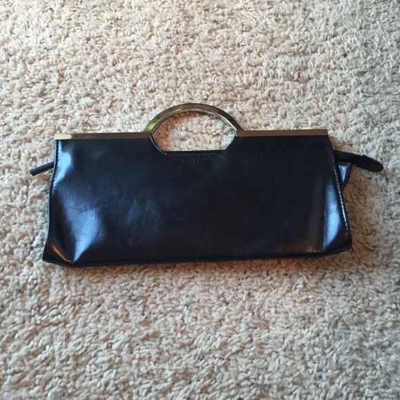 ✌️2 for $10/Black Faux Leather Clutch Purse