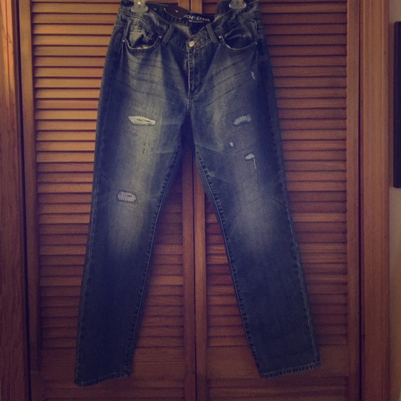 DKNY Bleecker boyfriend jeans.