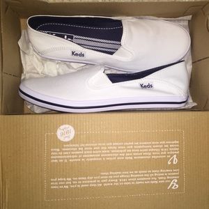 White slip-on Keds