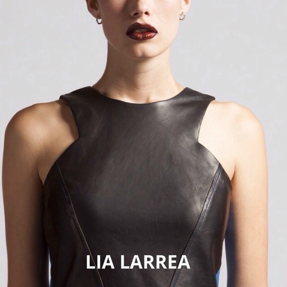 Lia Larrea Tops - Consolidating💥 LIA LARREA black Logen leather top