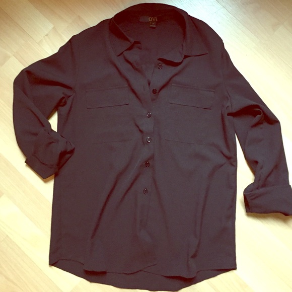Black chiffon blouse