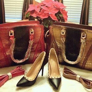 Lovisa  Black PU Studded Pointed Toe Heel