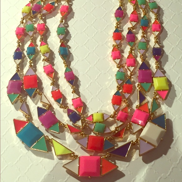 Multicolored Kate Spade geometric necklace