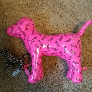 Giant pink dog and mini