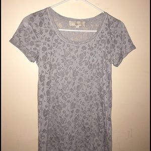 LOFT Flower Print Short Sleeve