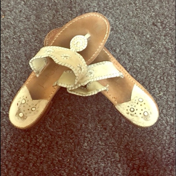 Jack Rogers-- Bone and White