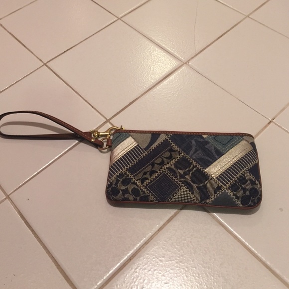 Coach denim Wristlet