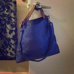 Large royal blue handbag