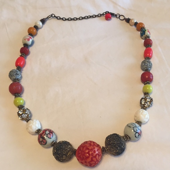 Francesca's multi bead single strand necklace