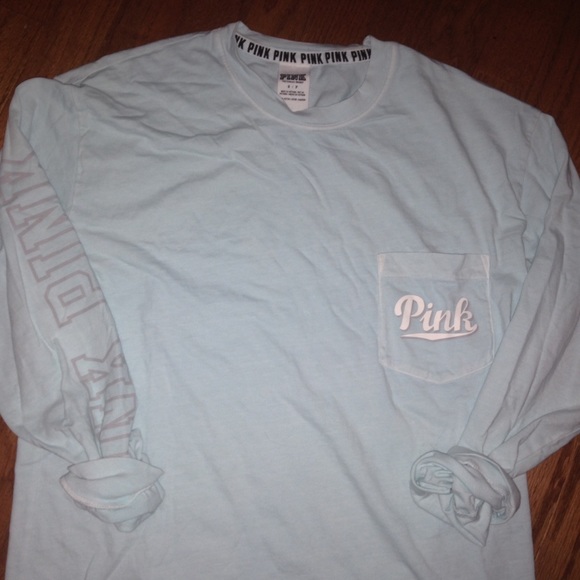 PINK Victoria's Secret Tops - Pink long sleeved campus tee