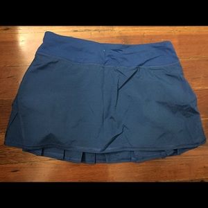 Blue lululemon tennis/running skirt