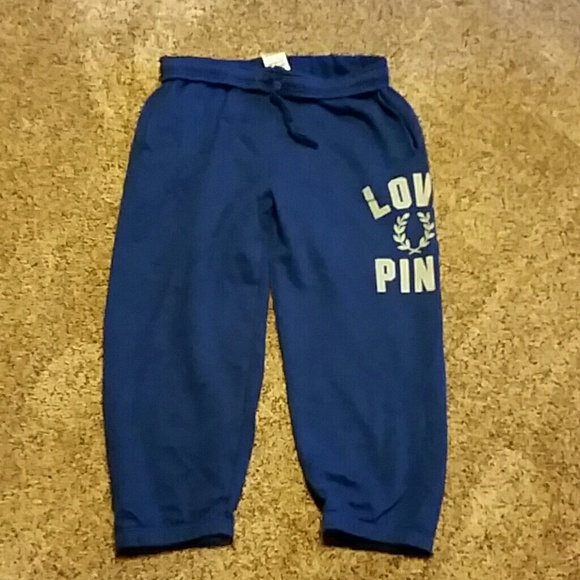 Pink Victorias secret crop sweatpants