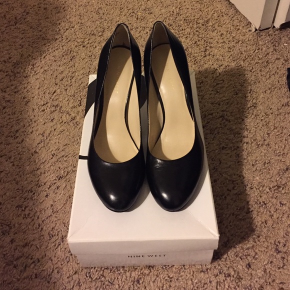 Black "sensible" heels