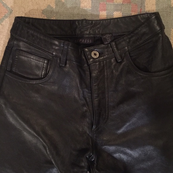 Black Leather Pants - Picture 2 of 4