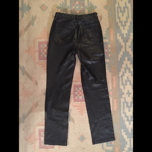 Black Leather Pants - Picture 3 of 4