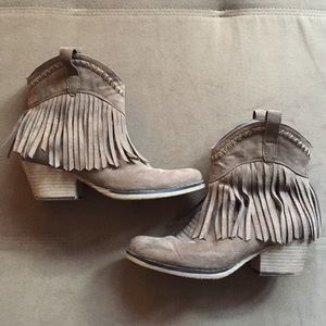 Forever21 Fringe Cowboy Booties