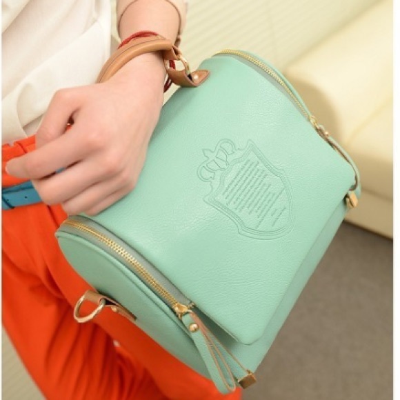New Mint mini crossbody structured  bag.
