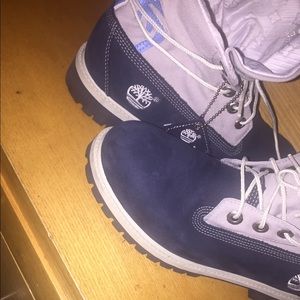 Dark blue & Grey timberlands