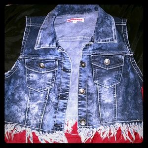 Half jean jacket