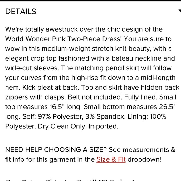 Bright Pink Two Piece Dress from Lulus - Picture 3 of 4