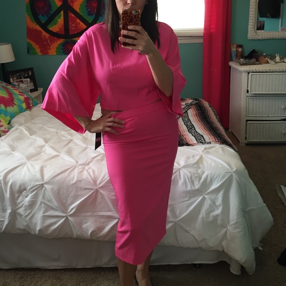Bright Pink Two Piece Dress from Lulus - Picture 4 of 4