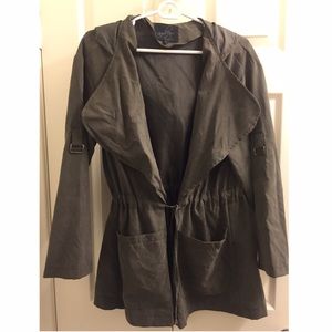 Olive Green/Grey Cardigan