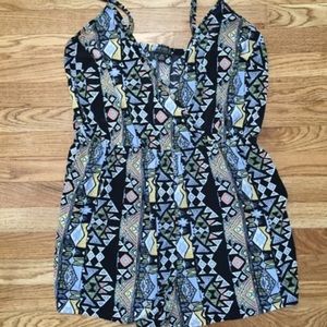 Tribal print romper (plus size)