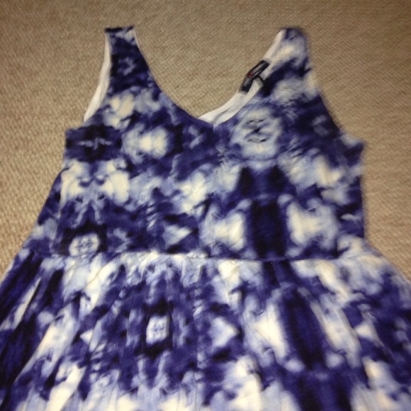 Blue tie dyed sun dress - Picture 2 of 2