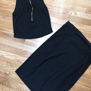 Pencil skirt and crop top set