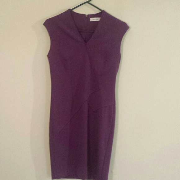 Calvin Klein purple full body zip up dress